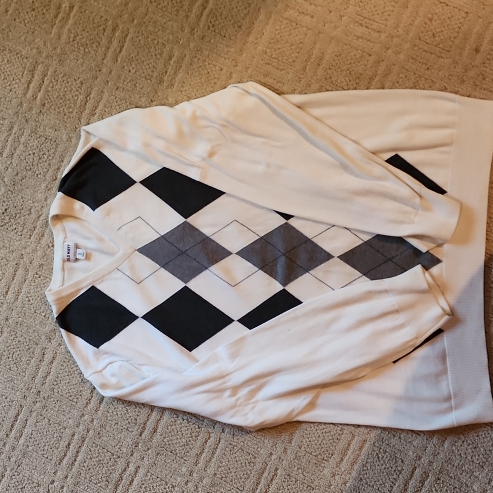 Mens white sweater xxl
